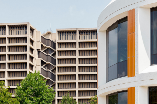 Street view of the Science & Engineering Offices and new Computer Science buildings.